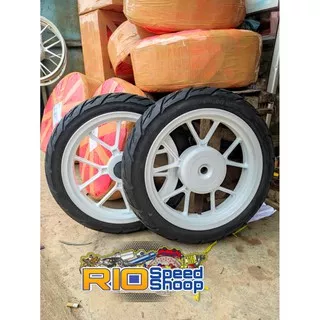 Velg Racing Beat Vario Scoopy Genio Spacy Ring 14 Tapak Lebar 250/300 Vrossi Venom Mars Set Plus Ban