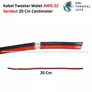 Kabel Tweeter Walet AWG 22 Serabut Tembaga Murni Silver Coating 20 Cm