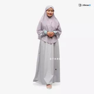 Dress Muslim Gamis Syari Ayumi ( Abu ) by Dthree fashion