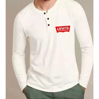 KAOS KANCING PRIA LENGAN PANJANG TERBARU/KAOS SABLON DISTRO/KAOS PRIA LENGAN PANJANG/KAOS HENLEY PREMIUM/KAOS TERBARU/T-SHIRT