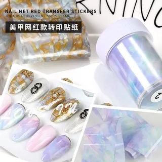 MSY Aurora Broken Glass Foils Nail Foil Decoration / Transfer Foil Aurora Sticker Nail Art / Glass Foil