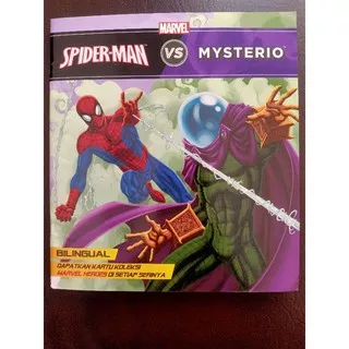 Buku cerita anak Marvel Spiderman vs Mysterio ( Bilingual) + Bonus kartu Marvel