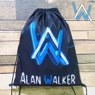 tas serut alan walker premium full printing bahan tebal anti air