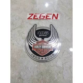 Emblem harley davidson motor cycles 105 years plat