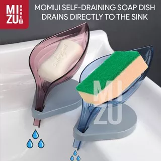 MOMIJI Self-Draining Bar Soap Dish Suction Base Tempat Sabun Batang Sponge Tempel Wastafel