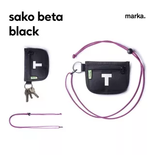 Marka Indonesia - Sako Beta Black - Wallet (SUDAH TERMASUK TALI)