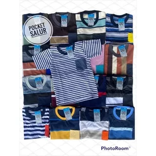 Kaos salur Belang anak DRD LUSINAN grosir kaos anak stripe