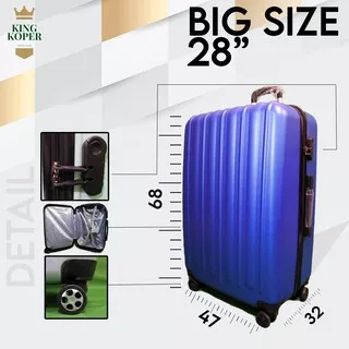 Koper 28 inch ukuran bagasi-koper besar-koper fiber hardcase - koper murah -koper Roda 4-koper jumbo