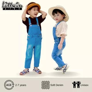 (2-7 tahun) Overall Celana Panjang Anak / Overall Jeans Anak Celana Panjang / Jeans Kodok Anak Celana Panjang