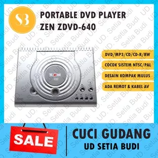 DVD Player Portable Zen ZDVD-640 Baru Cuci Gudang