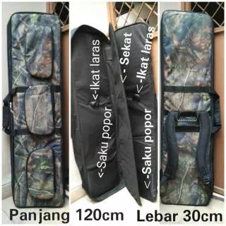 Tas Senapan Angin Camo Tas Ransel PCP Gejluk Bedil Isi 2 Panjang 120 Cm