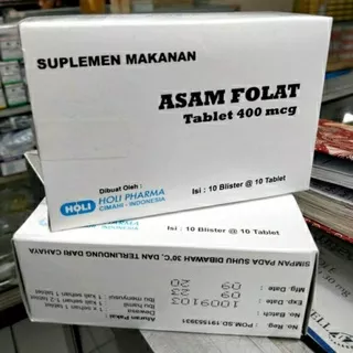 Asam Folat 400 Mcg Suplemen Ibu Hamil Dan Menyusui Isii 10 Tablet