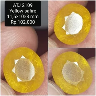 NATURAL BATU MULIA YELLOW SAFIR CUTTING