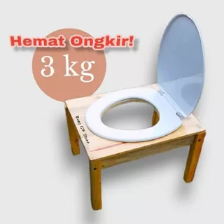 Kursi Toilet WC Duduk Portable Bahan Kayu Kuat HEMAT ONGKIR HANYA 3 kg