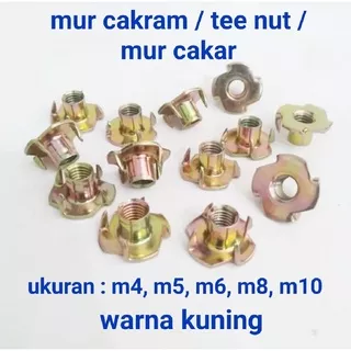 MUR CAKRAM M5 KUNING / TEE NUT M5 KUNING