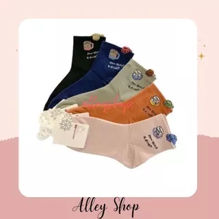 Kaos Kaki Pendek Remaja Perempuan Motif Milk Tea Kaos Kaki Import Korea