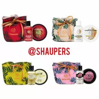 The Body Shop Gift Set Mini Duo Butter Strawberry/British Rose/Moringa/Almond Milk And Honey/Shea