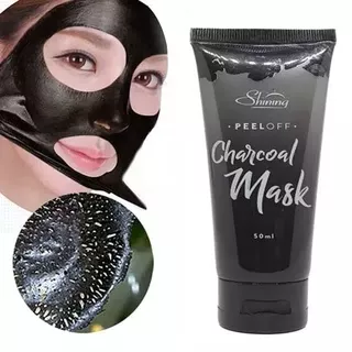 Masker wajah shining masker arang Peel Off Charcoal Mask By Shining