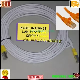 ORIGINAL KABEL LAN RJ45 15 METER SCABLE KONEKTOR WIFI INTERNET PLUG BOOT KOMPUTER JARINGAN COMPUTER SWITCH ROUTER MODEM SIAP LANGSUNG DI PAKAI 15 METER KABEL LAN DENGAN KEPALA KONEKTOR DAN PLUG BOOT YANG SUDAH TERPASANG PRAKTIS DAN TIDAK RIBET WARNA RANDM