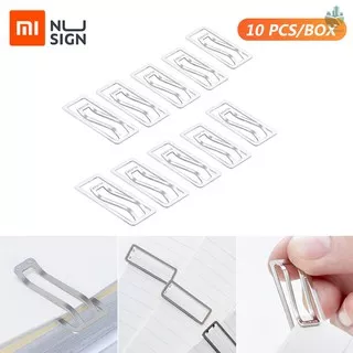 Xiaomi Nusign Paper Clips 10 pcs/box Metal Ticket Holder Mini Multi-Function Clips Bookmarks Files Clip For Student Office Gadget