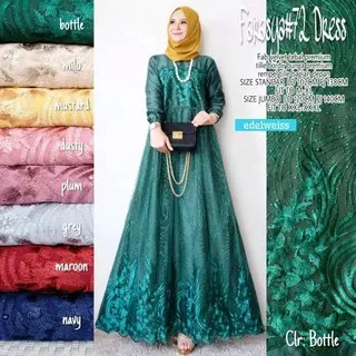 New Abaya Gamis Maxi Dress Arab Saudi Bordir Zephy Turki Umroh Dubai Turkey India Wanita Dress Muslimah Gaun Kondangan Gaun Lamaran Dress Wanita Gamis Brukat Tulle pesta jumbo