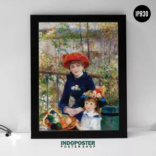 Poster Lukisan Repro Renoir Two Sisters On The Terrace A3 40X30cm