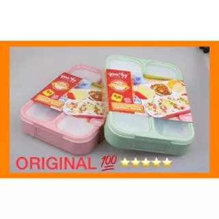 Lunch Box Yooyee sekat 4 578 / Kotak Makan Sekat Lunchbox Yoyee Bento Set