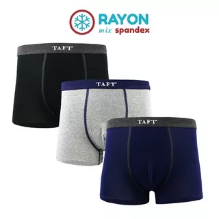 Taft - 3pcs Celana Dalam Pria Boxer Pendek CD Cowok Karet Besar TM BX 15 3pcs