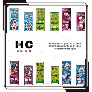 Stiker Kulkas 1 dan 2 Pintu Sticker Kulkas 1 dan 2  MOTIF DORAEMON HELLO KITTY  KEROPY LUCU MURAH