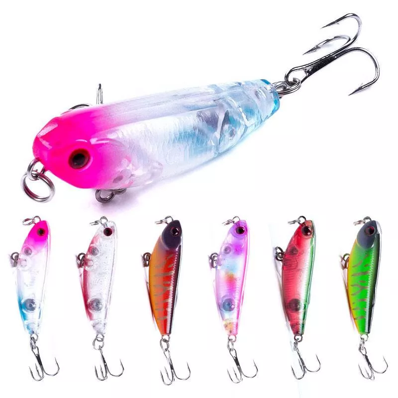 HENGJIA 6pcs 5cm 5.5g Mini Pencil Minnow Umpan Pancing Swimbait Ikan Sinking Fishing Lure Bass Kecil