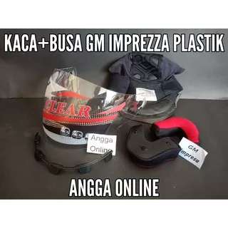 MURAH... Busa + kaca GM IMPREZZA plastik, Busa Helm GM IMPREZZA kancing plastik + Kaca Helm GM IMPREZZA