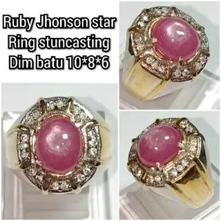 CINCIN BATU PERMATA RUBY JHONSON STAR KUALITAS SUPER