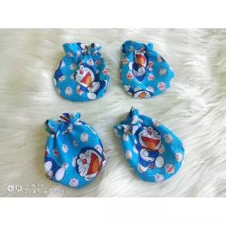 Set Sarung tangan dan  kaki bayi doraemon /sartaki bayi doraemon