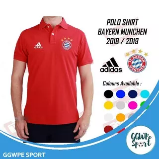 Kaos Polo Shirt Pria Bayern Munchen Munich Baju Bola Kerah Kualitas Utama