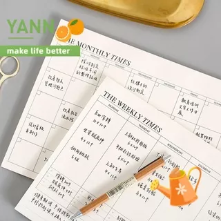 YANN Tear-Off Notebook To Do List Weekly Planner Office Memo Pad School Organizer Schedule Time Manager Monthly