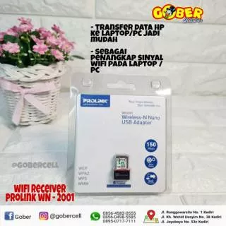 Wifi Receiver Prolink WN2001 penangkap sinyal wifi untuk laptop atau PC