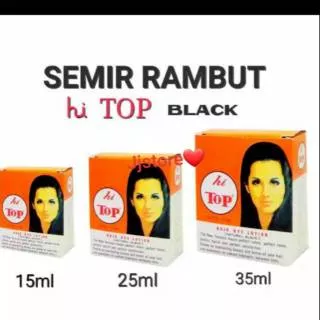 Hitop Hi Top Semir Rambut Natural Black Hair Dye Lotion 15ml 25ml 35ml
