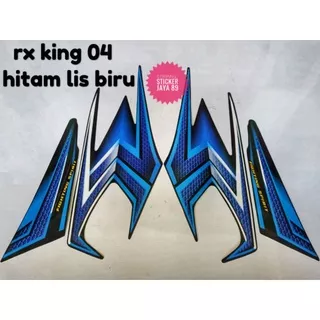 STRIPING RX KING TAHUN 2004 WARNA HITAM LIS BiRU