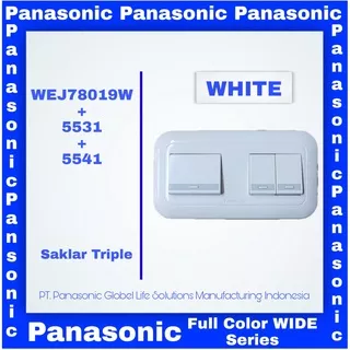 Panasonic Sakelar Triple Inbow / Panasonic Saklar 3 Gang Tanam / Saklar Triple Panasonic / Saklar Panasonic