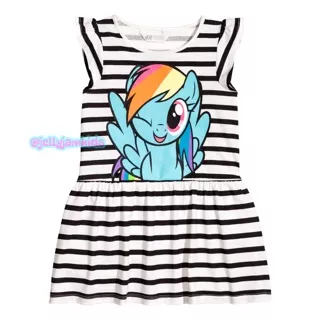 Dress H&M ( H&M White Striped My Little Pony Dress ) SALE ??