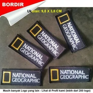 Bordir NATIONAL GEOGRPAHIC NATGEO MTMA Emblem Fotografer Pers Jurnalis Wartawan Kameramen Pecinta Alam MAPALA Aksesoris Fashion