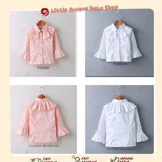 Kemeja Blouse Tunik Anak Perempuan Cewek Import Atasan Kemeja Putih Anak Cewek Lengan Panjang Kiddleton Atasan Kemeja Oversized Anak Lengan Panjang 3-8 Tahun Ziggy Shirt Kemeja Oversize Anak | shirt Oversize KidsSAGA TOP KIDS by Keenanthi / Kemeja PocketB