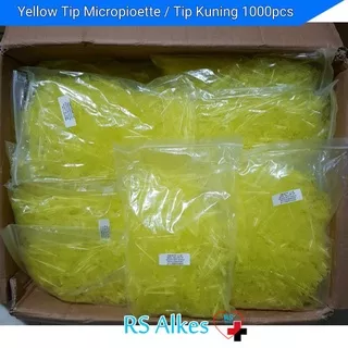 Tip Kuning Mikropipet isi 1000pcs Yellow Tip Micropipette 200ul 200 ul /pack
