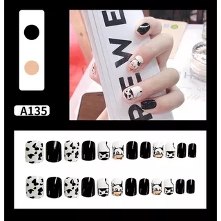 24 pcs/box of finished fake nails Finished nail pieces Nail pieces Wearable nail patches Manicure wearable nail pieces