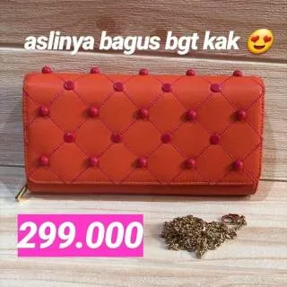 clutch charles n keith original store mall sale orange