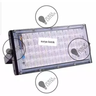 LAMPU SOROT / TEMBAK LED SLIM 50 WATT / 50W / SLIM LED FLOODLIGHT 50 WATT AC 220V PUTIH KUNING