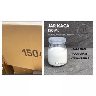 SATU DUS 150ml Toples Kaca Tutup Plastik / Glass Jar 150 ml