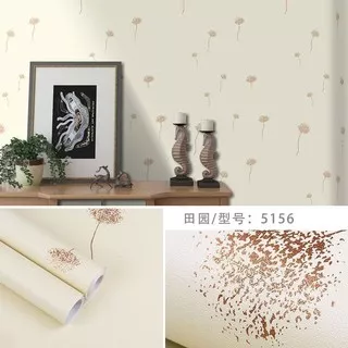 Wallpaper sticker bunga jarum coklat