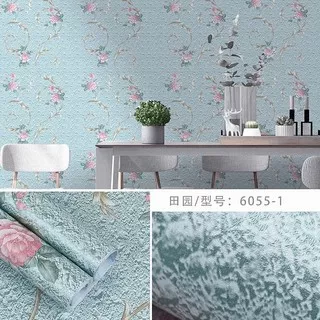 Wallpaper sticker bunga semen hijau