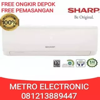 AC SHARP AH-A5UCY 1/2PK LOW WATT 350WATT R32 + PASANG FREE ONGKIR DEPOK A5UCY 5UCY 5 UCY 0,5PK